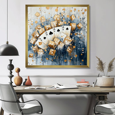 Impression sur toile de casino moderne, cartes de baccara III - jeux de casino