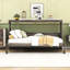 Lit escamotable simple en bois avec lumière DEL-1744146367