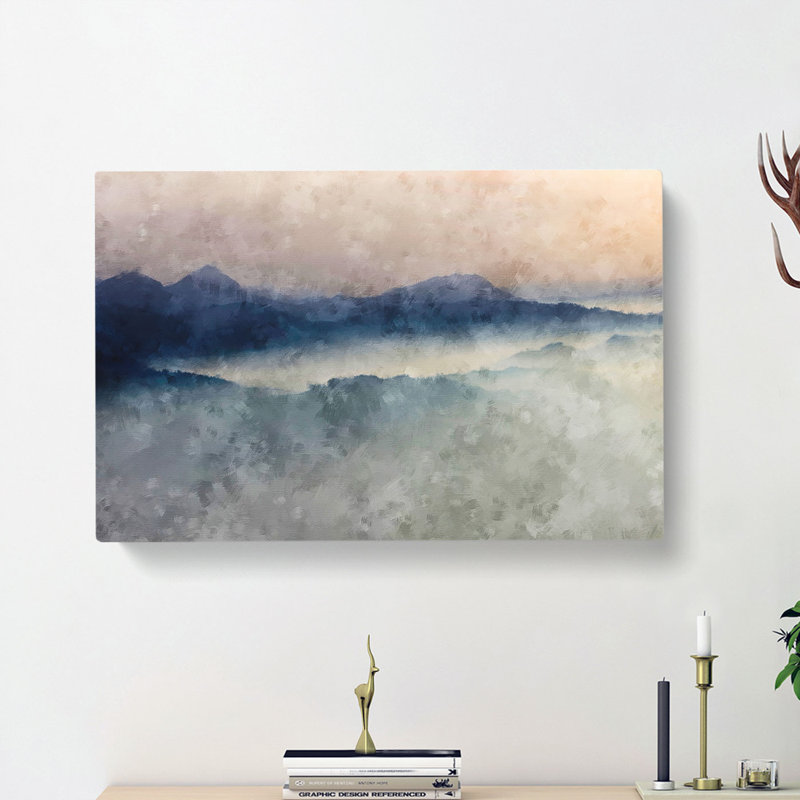 Misty Mountains - Wrapped Canvas, 60cm H x 91cm W x 3cm D
