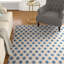 Tapis géométrique bleu / ivoire Horley-1855384481