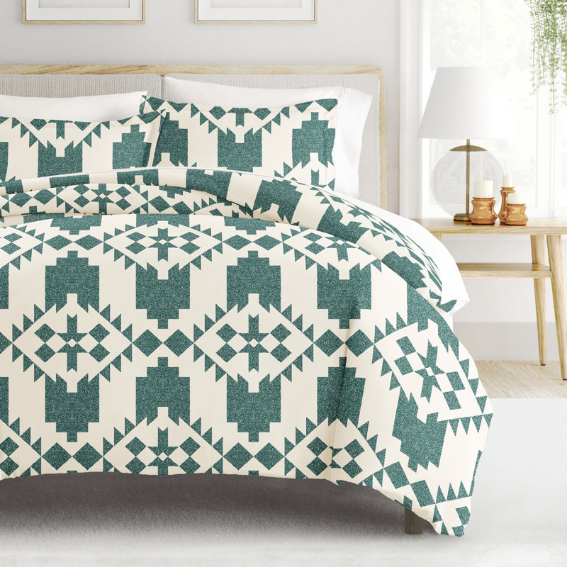 Ensemble de housse de couette Adobe Southwestern, Bleu sarcelle, Très grand