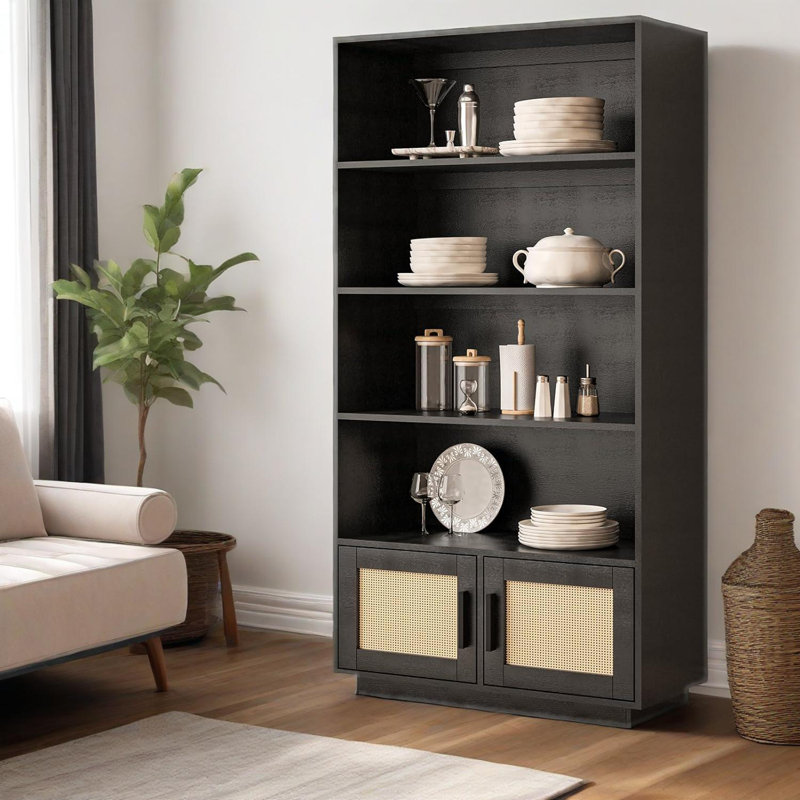 160cm H x 80cm W Bookcase, Black