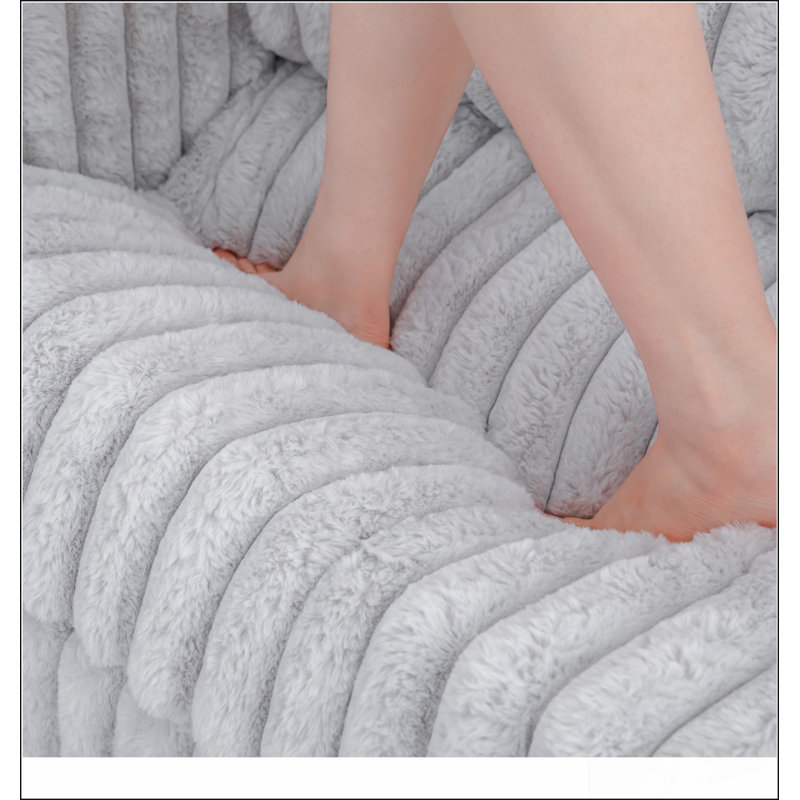 106.3" Soft Modular 3 - Person Sofa Comfortable Distinctive Design for Bedrooms Living Rooms, Light Grey