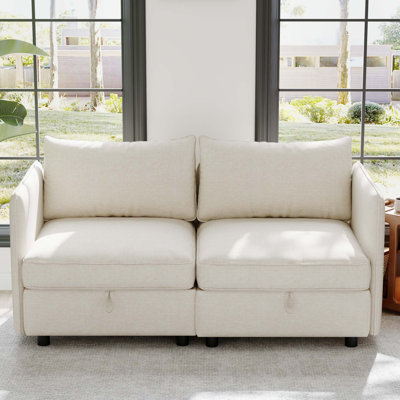 Canapé modulaire sans accoudoirs, siège convertible avec rangement, ensemble de canapé modulaire, combinaisons modulaires flexibles en tissu