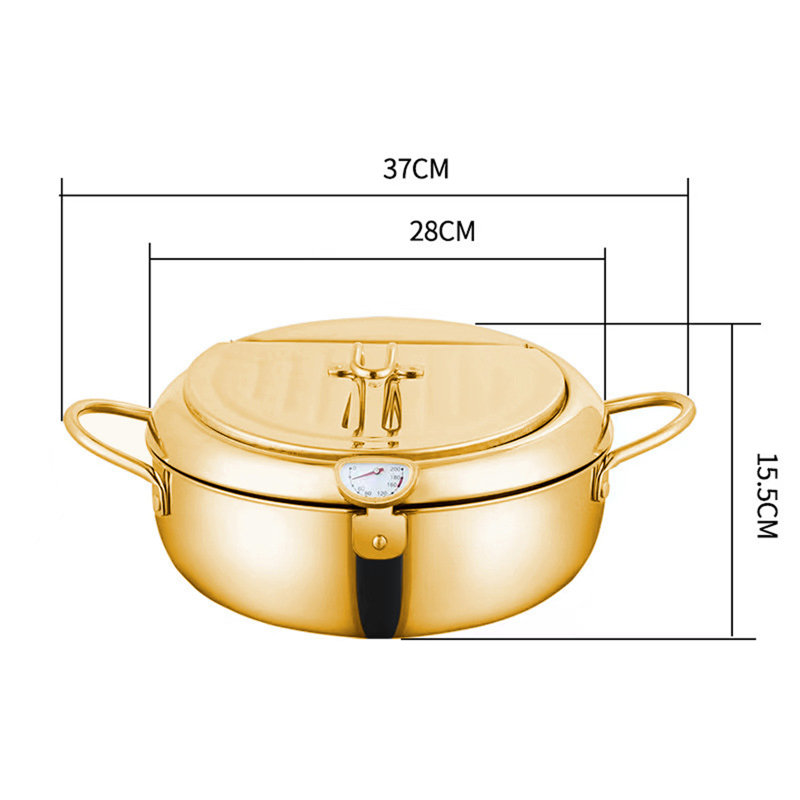 Fryer Pot Stainless Steel Non-Stick Frying Pan
