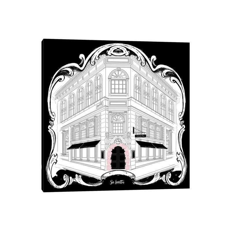 Tea Time Building by So Loretta - Wrapped Canvas Gallery-Wrapped Canvas Giclée, 45.72 cm H x 45.72 cm W x 3.175 cm D