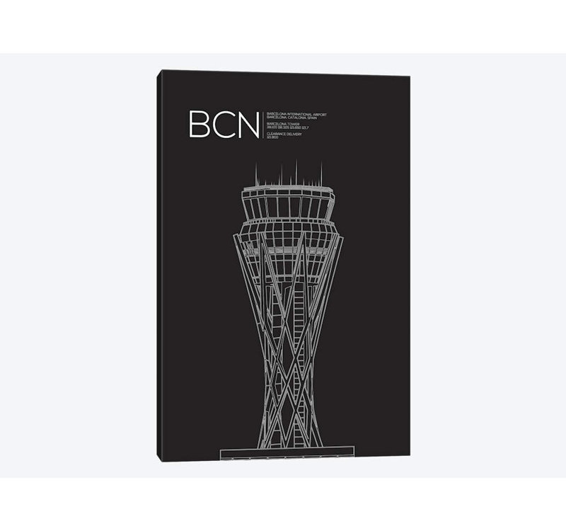 « bcn tour, barcelone, espagne » par 08, reproduction d’impression sur toile, H 40 po x l 26 po x P 1,5 po, Toile tendue
