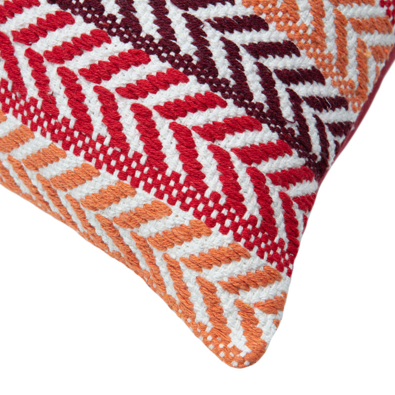 Chanasya 20" Red and Orange Cotton Arrow Pattern Pillow Covers
