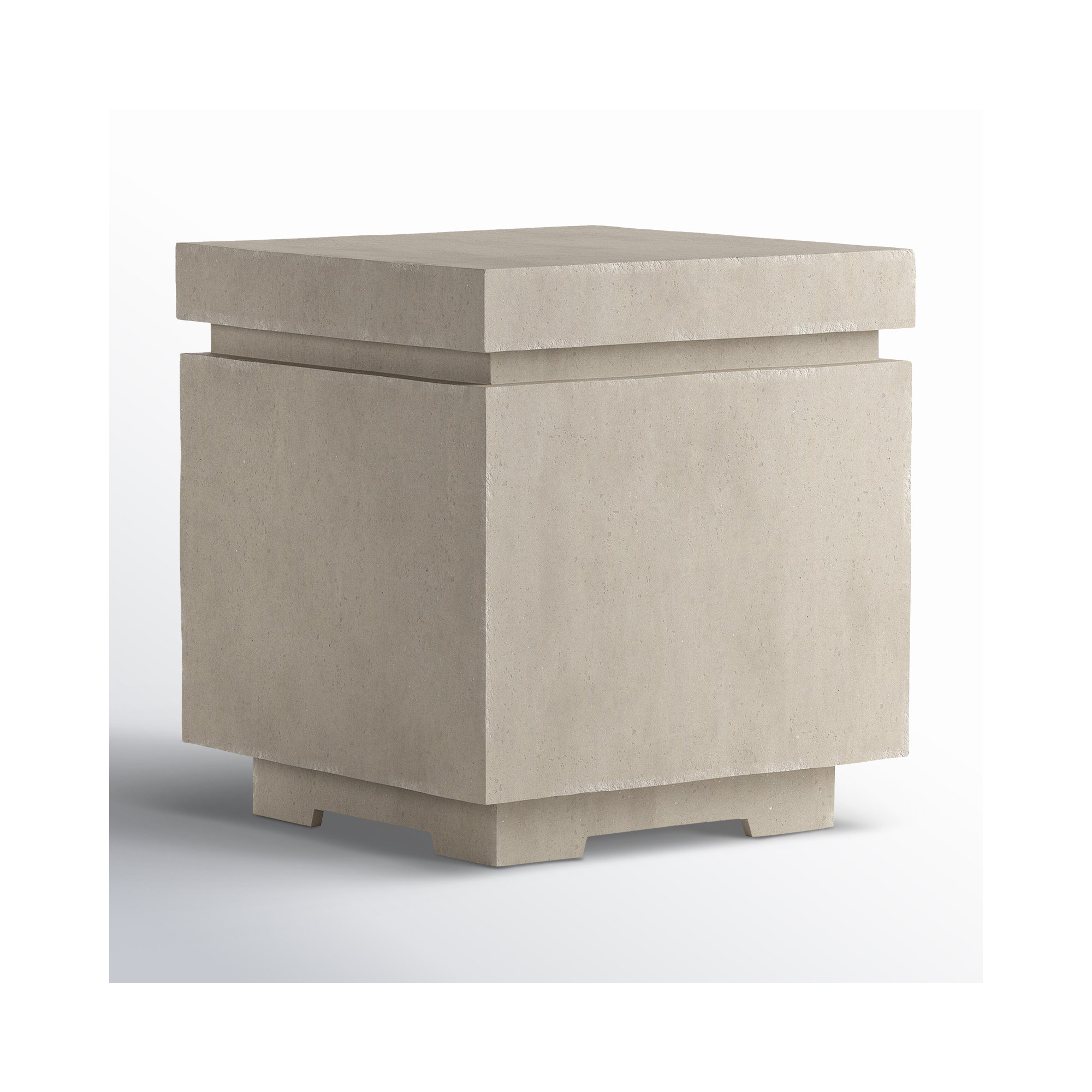 Eric Concrete Propane Tank Cover Side Table, Natural Concrete