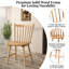 Chaises de salle à manger latérales en bois massif Windsor avec dossier à broche (naturel)-329283291