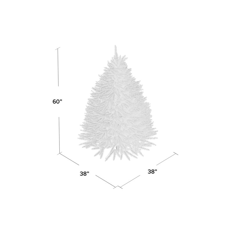 Matthias Lighted Artificial Pine Christmas Tree, 60" H x 38" W x 38" D