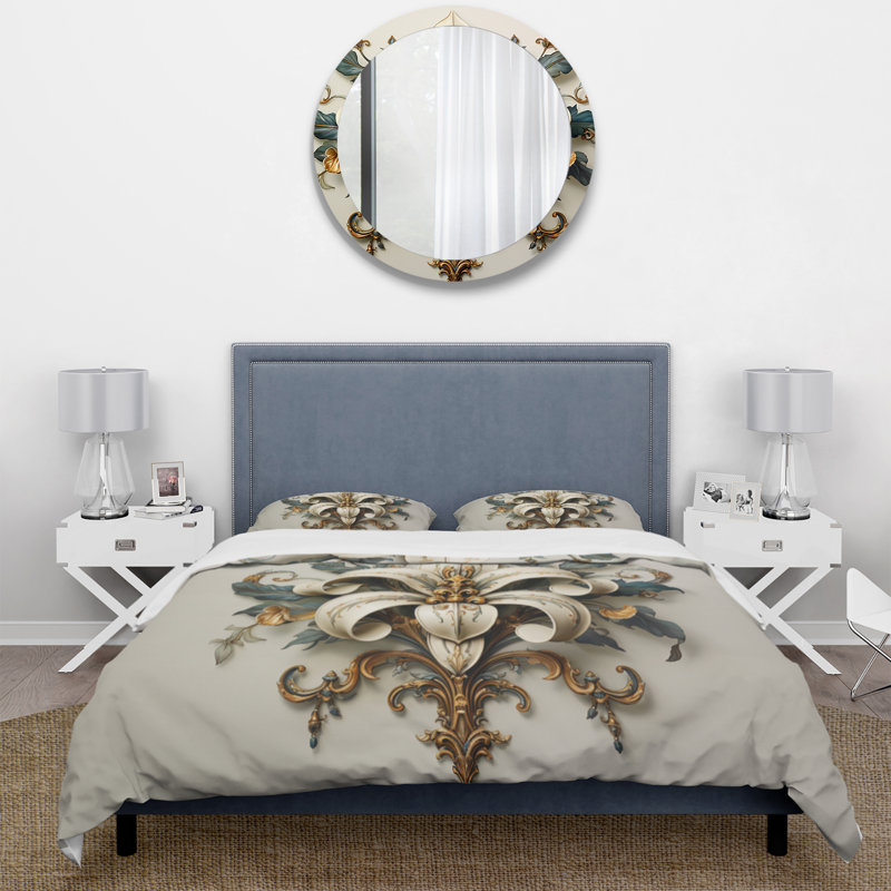 Ensemble de housse de couette en microfibre / polyester Fleur-De-Lis A Stylized Lilly Flower II