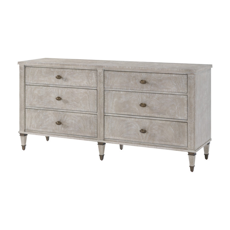 Commode 6 tiroirs Faulkner, Beige