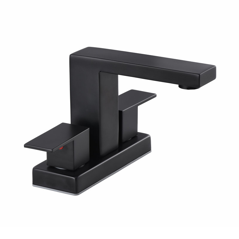 Centerset 2-handle Bathroom Faucet, Matte Black