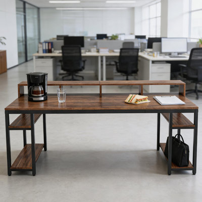 Bureau d'ordinateur pour deux personnes, bureau, bureau d'écriture