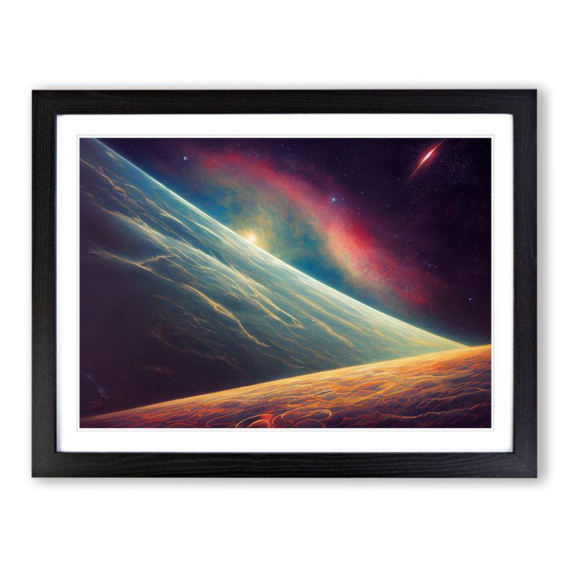 Beauty Of The Cosmos - Single Picture Frame Print, 34cm H x 46cm W x 2cm D, Black Frame