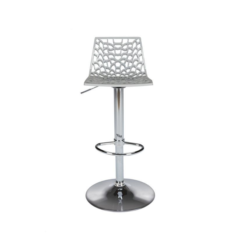 Spider Height Adjustable Swivel Bar Stool, Grey