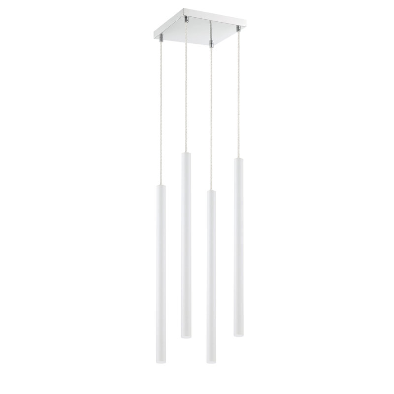 Bowning 4 - Light LED Cluster Pendant, Matte White