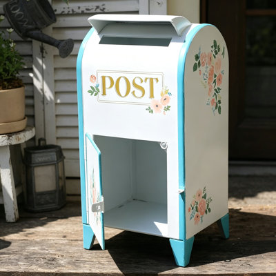 Vintage Style Metal Mailbox For Wedding Decor And Home Use, Wall Mount Indoor Outdoor Post Box With Antique Charm And Rustic Design