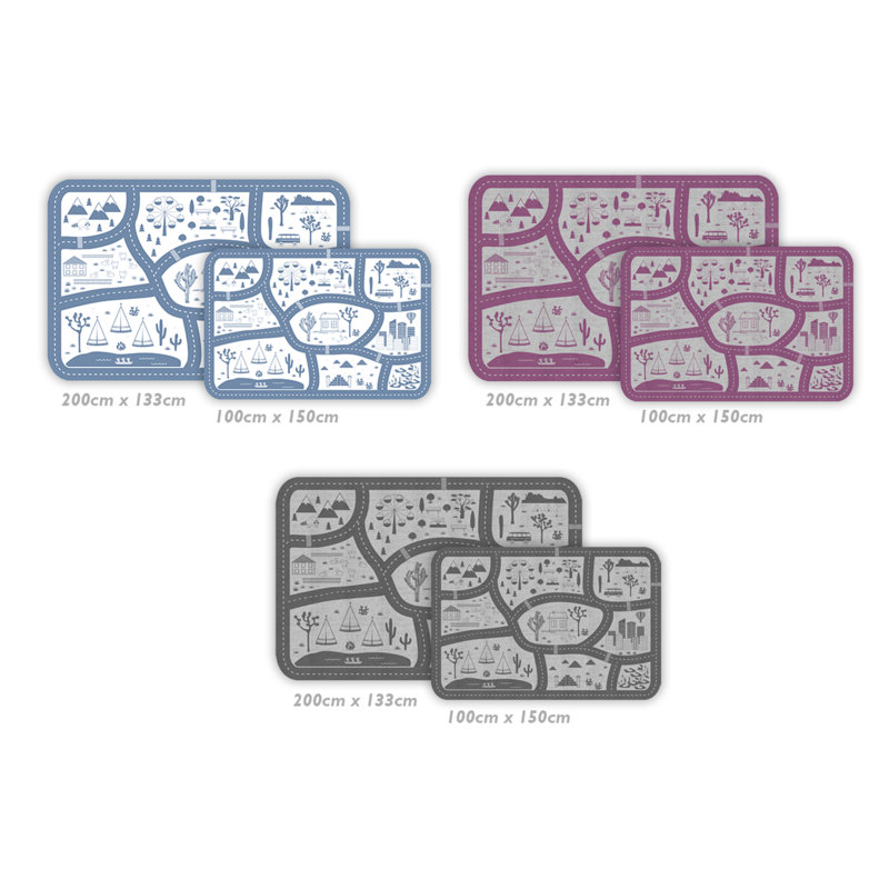 Vinyl Machine Printed Area Rug, Rectangle 3'3.4" x 4'11.1"