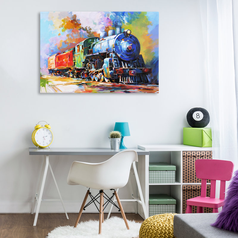 "The Last Train", art mural par Leon Devenice, H 30 po x l 45 po
