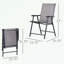 Chaises de patio pliantes en métal avec accoudoirs 2 pièces