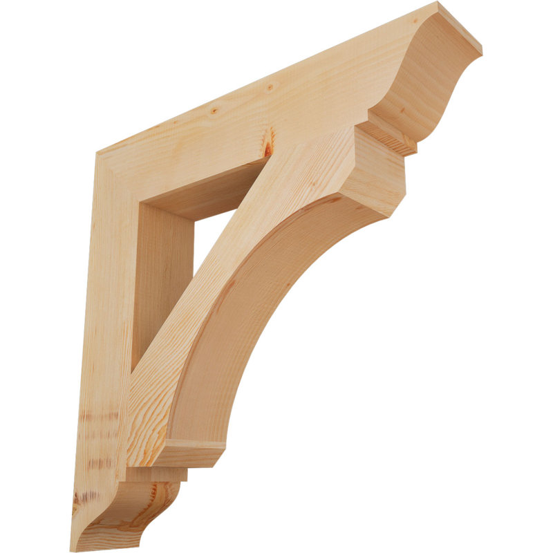 Support en bois rustique traditionnel BKTLEC01, Douglas (lisse), H 32 po x l 5,5 po x P 32 po
