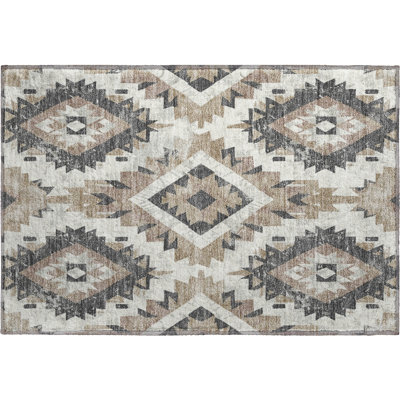 Tapis de qualité supérieure lavable à la machine Crestover AMF1878 Aztec