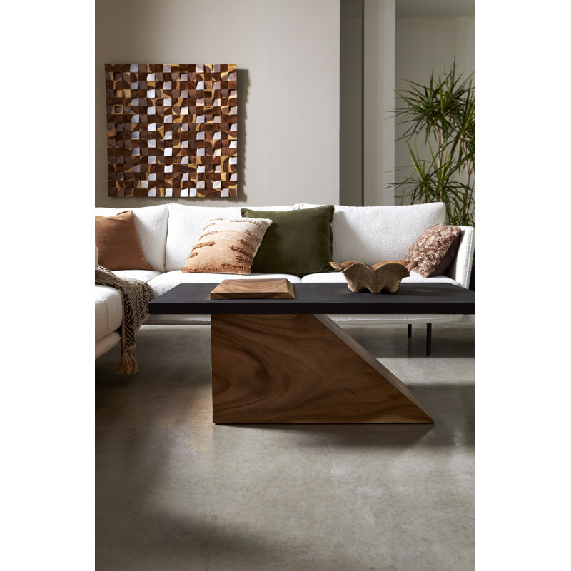 Slant Coffee Table, Natural/Black