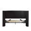 Faux Leather Upholstered Platform Bed Frame With Led Lighting, Bluetooth Connection To Play Music Control, Backrest Vibration Massage, Curve Design, Wood Slat Support, Exhibited Speakers, King Size-652927838-652927839