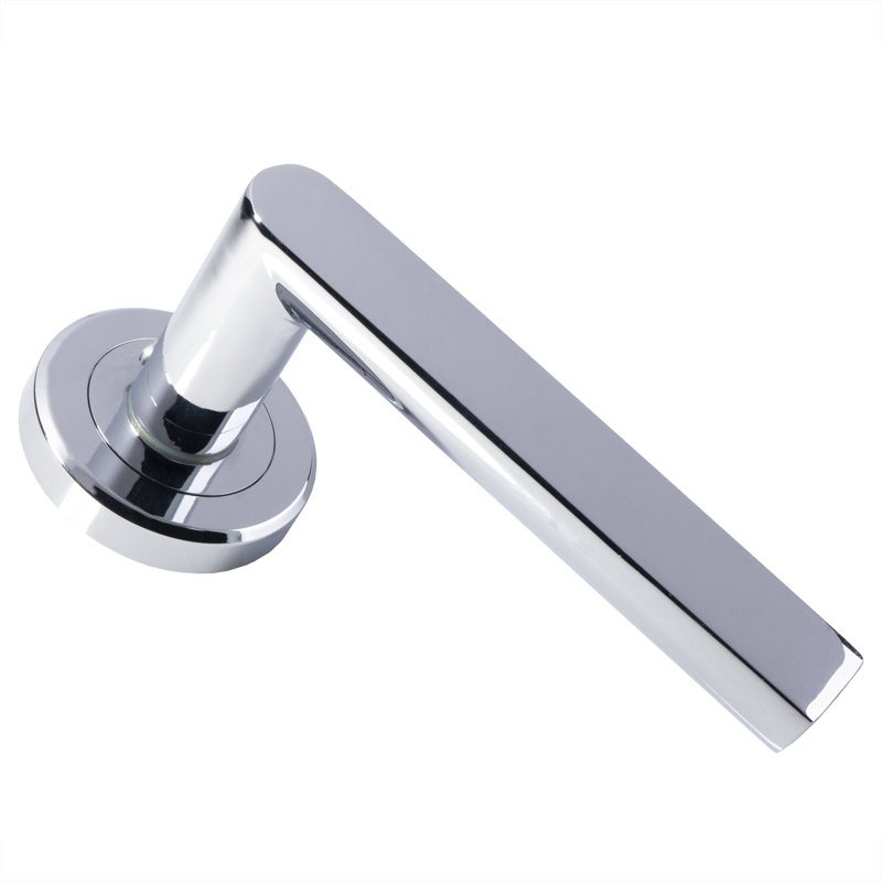 Serozzetta Latch Door Handle, Polished Chrome