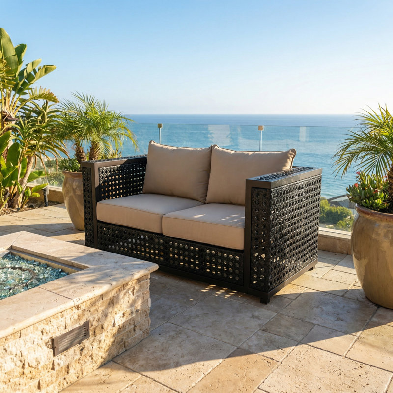 67.32'' Wide Rectangle Loveseat with Sunbrella® Cushions