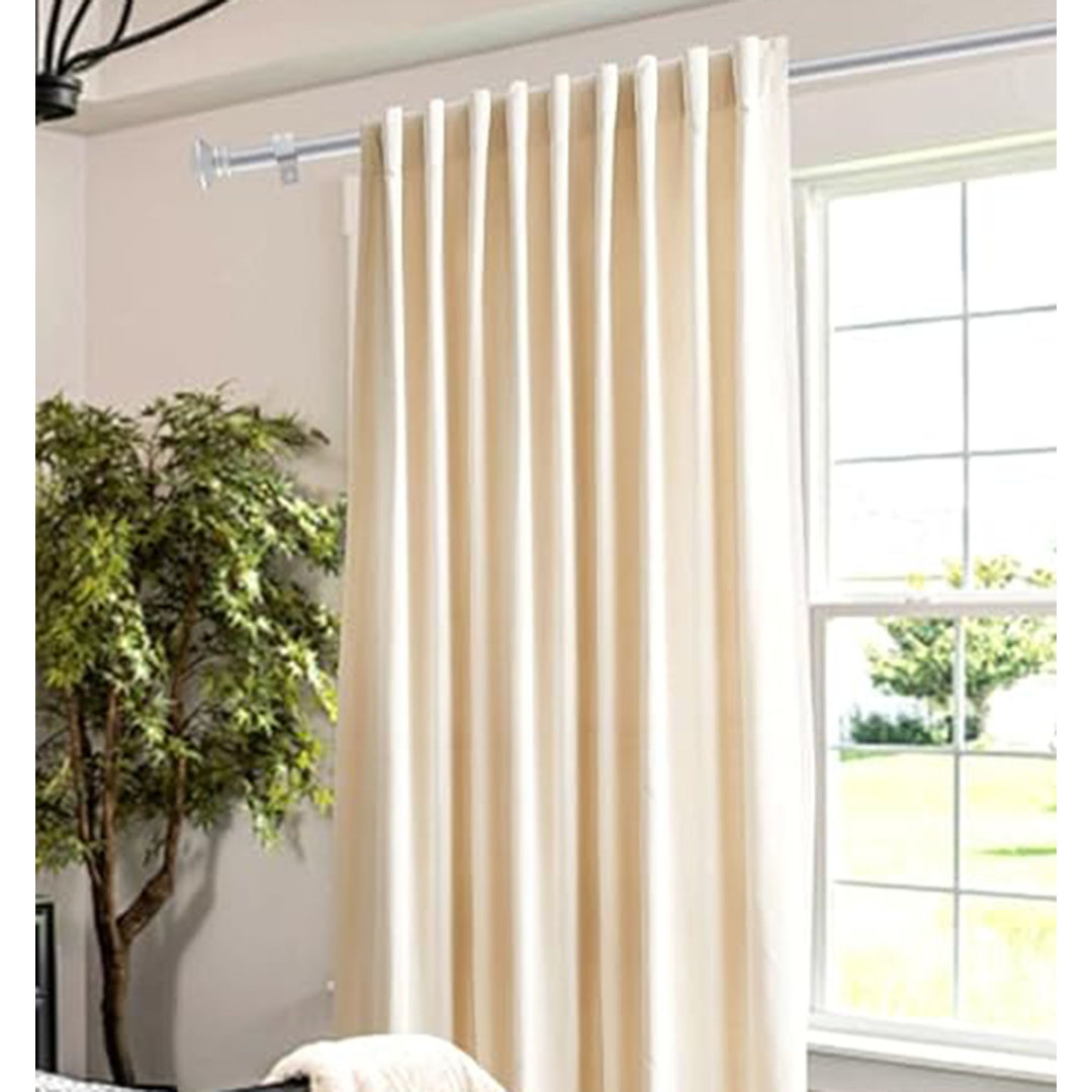 67cm Straight Tension Shower Curtain Rod & Hook Set