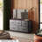 Steel 39.37 " W 6 - Drawer Dresser