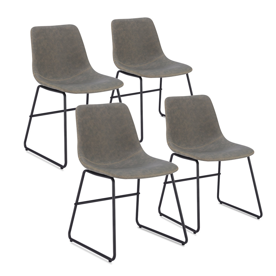 Ipke Faux Leather Upholstered Dining Chair (Set of 4) 17 Stories Upholstery 