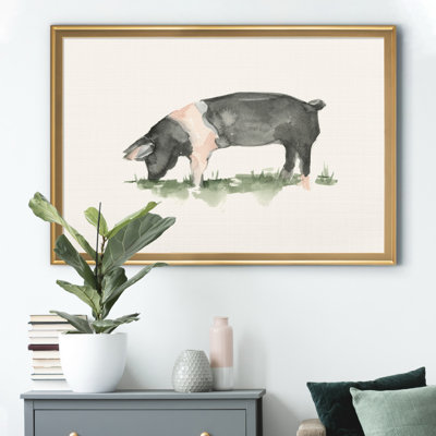 «Grazing Farm Animal IV», impression sur toile encadrée