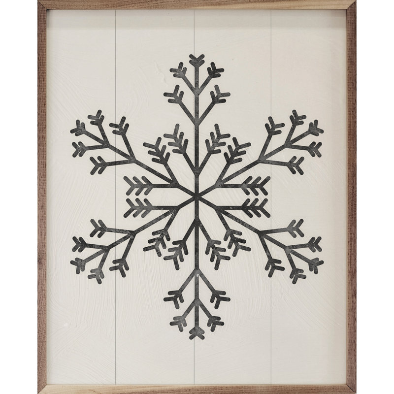 «Modern Snowflake 3 Two Spike By Nina Blue» sur panneau de fibres à densité moyenne / bois massif, H 40 po x l 32 po