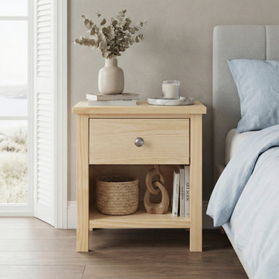 Table de chevet 1 tiroir avec rangement Cubby