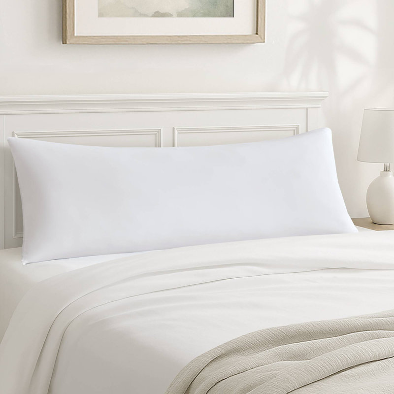 Oreiller rafraîchissant pour le corps avec housse lavable, mousse à mémoire de forme, Blanc