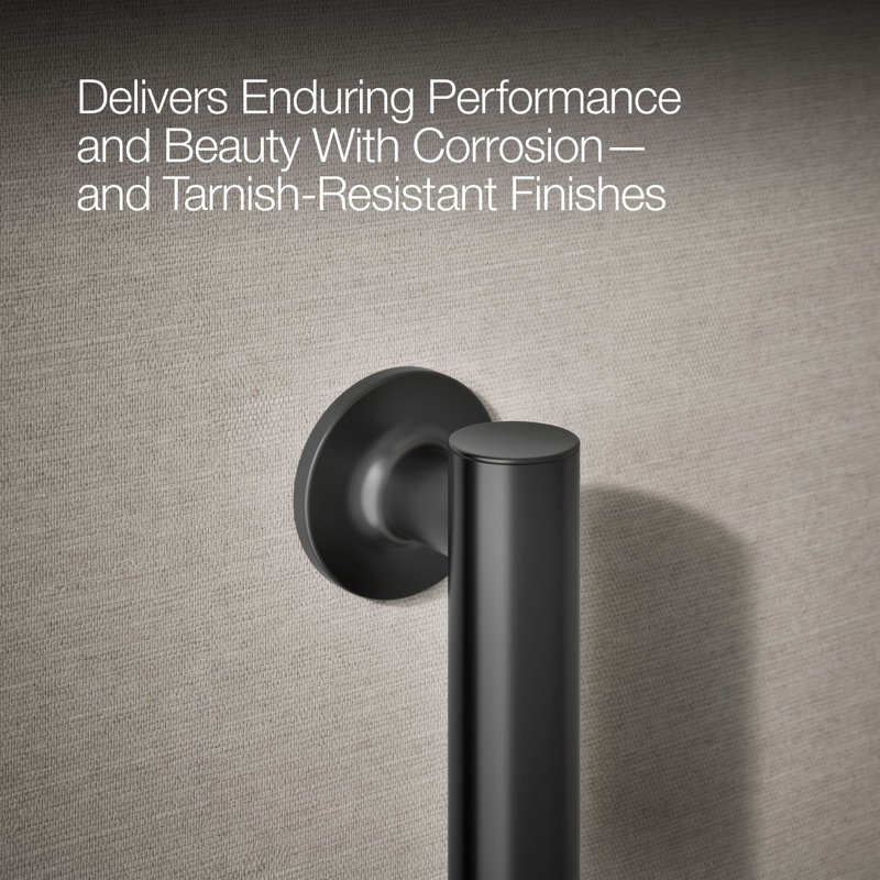 Purist Grab Bar, Matte Black, 12"W