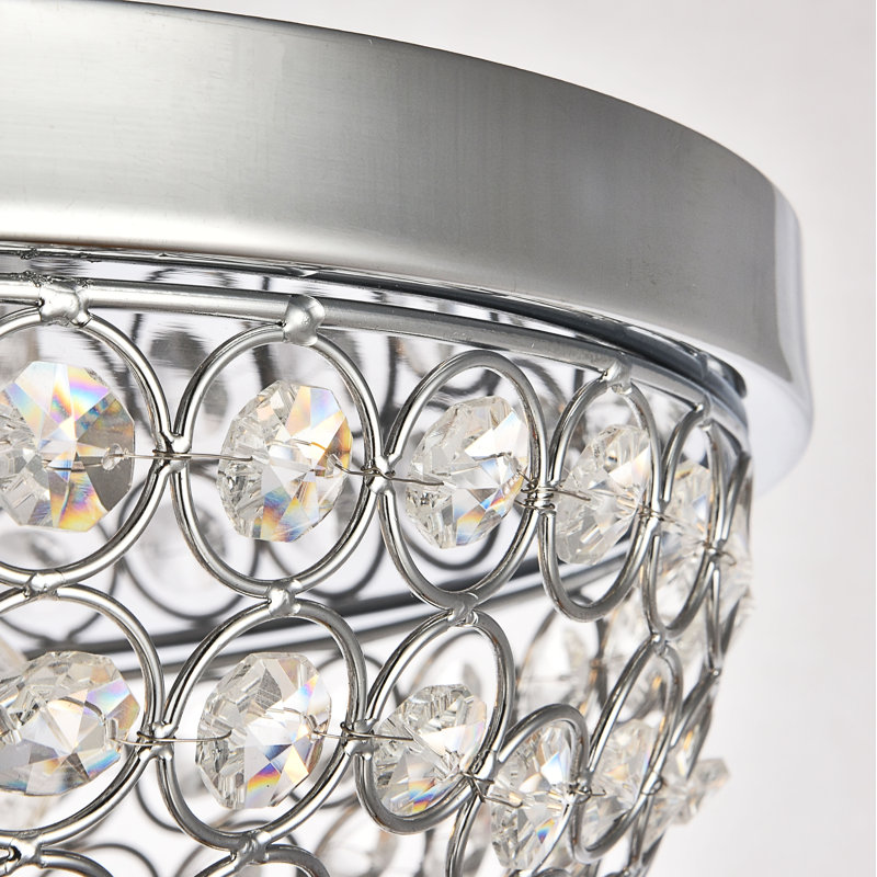 Plafonnier encastré 3 lumières 13,5 po Edson, Chrome