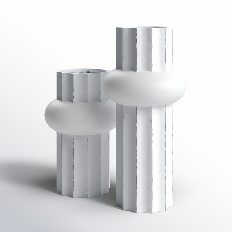 Vase de table Keita, Blanc antique