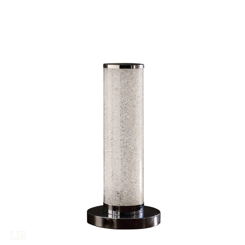 Lampe de table 13 po à DEL et cristal de sable blanc Illuminari