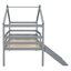 Lit mezzanine simple pour enfants avec glissade amusante et garde-corps de sécurité-2047905730