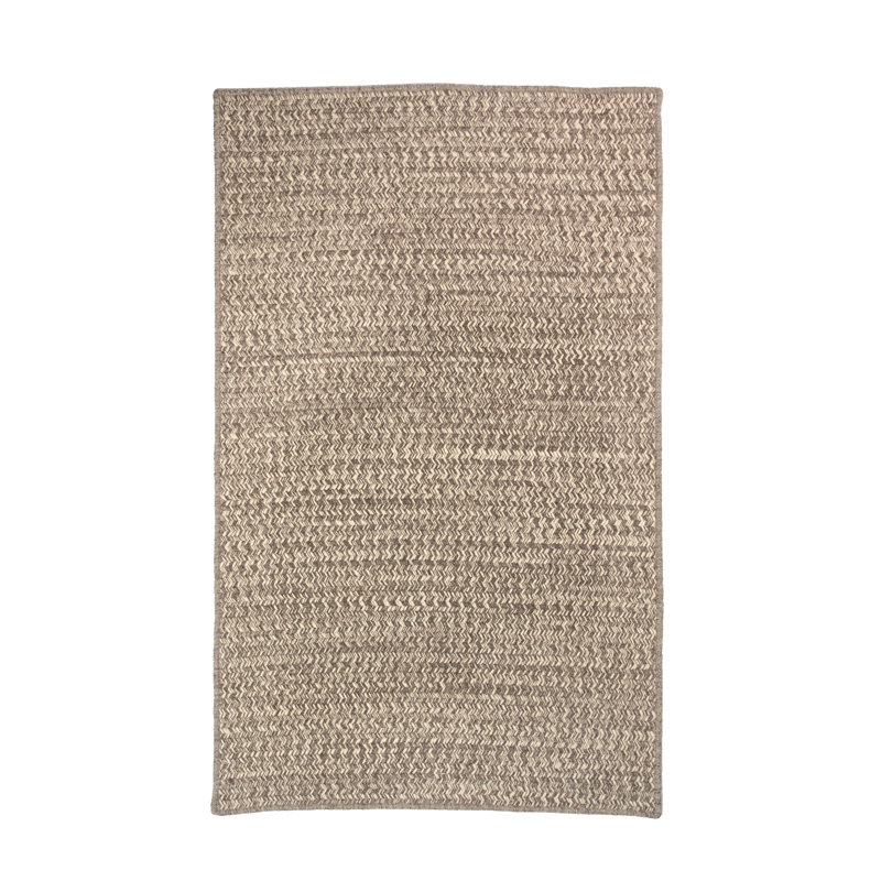 Tweed tissé naturel gris foncé, Rectangle 11 pi x 14 pi
