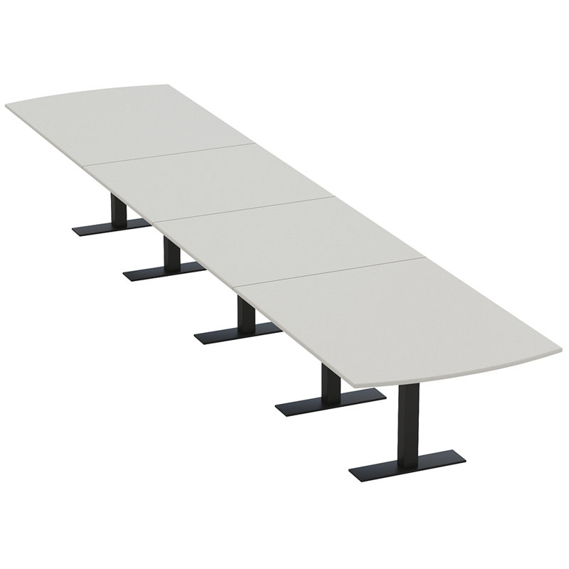 Table de conférence Pavert Arc, Noir mat, Sel Lakeland, H 30 po x l 216 po x P 48 po