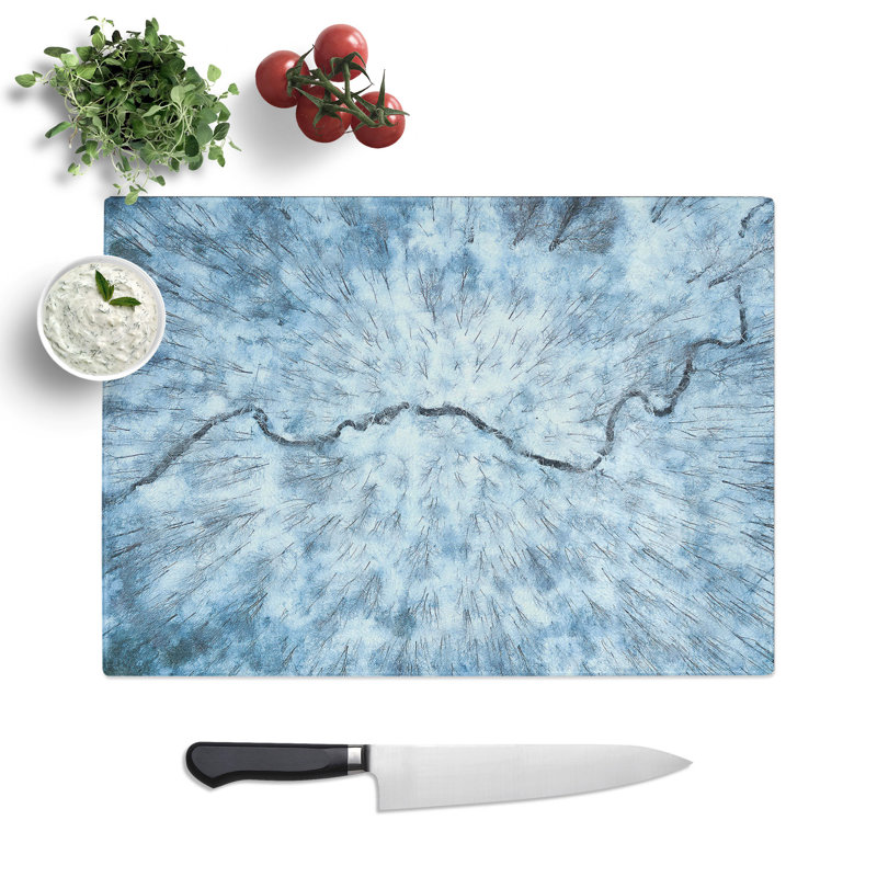 Tempered Glass Passing by the Forest Chopping Board, 28.5 cm x 39 cm