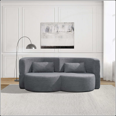 Canapé-lit pliant avec tissu en peluche, futon convertible pour le salon et les invités, peu encombrant et confortable