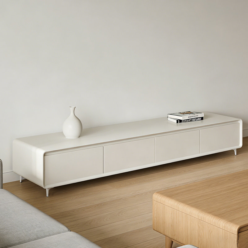 Meuble télé avec rangement Modern Modern, H 17,71 po x L 94,48 po x l 15,74 po, Blanc