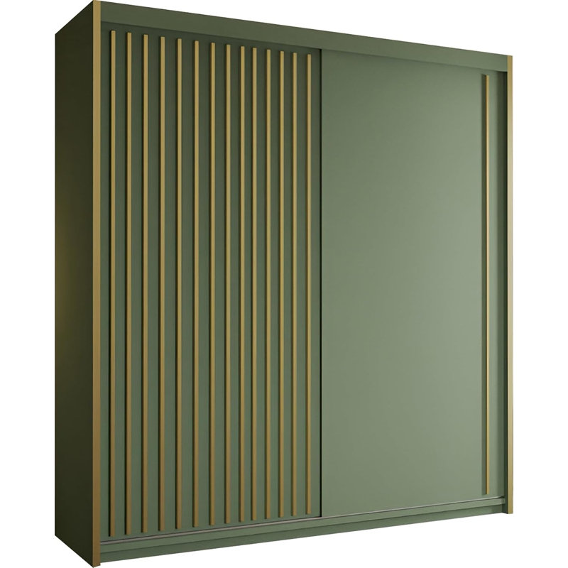 2 Door Laminate Wardrobe, 217 cm H x 203 cm W x 62 cm D